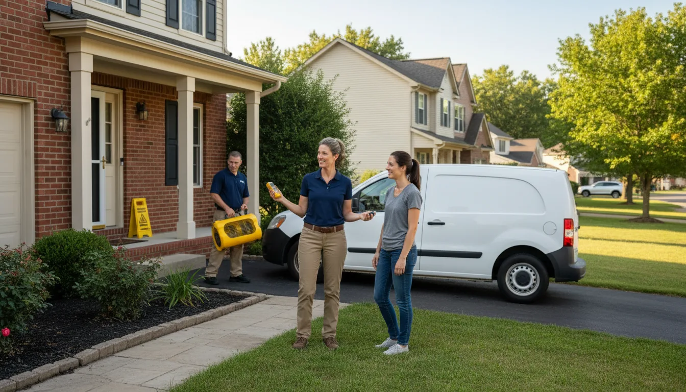 Residential water damage restoration in Bladensburg, OH